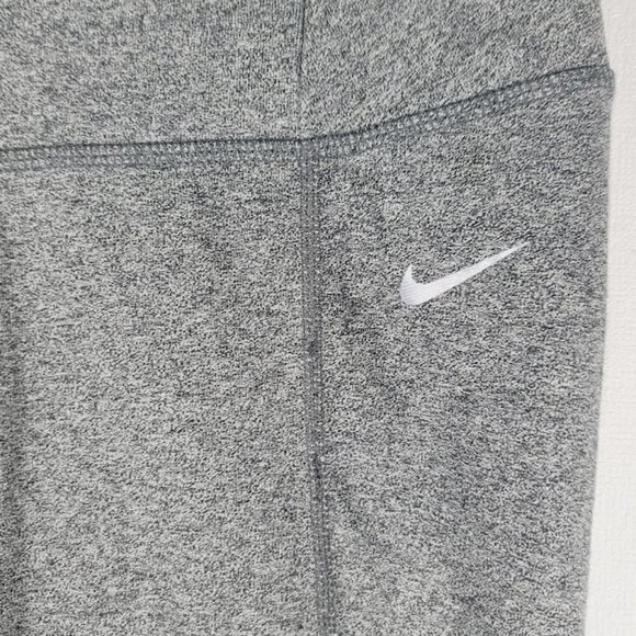 Nike Women's Dark Gray Heather Elastic Waist Athletic Compression Leggings Sz M - Picture 4 of 8